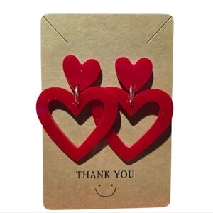 Trendy Vintage Heart Shape Dangle Earrings